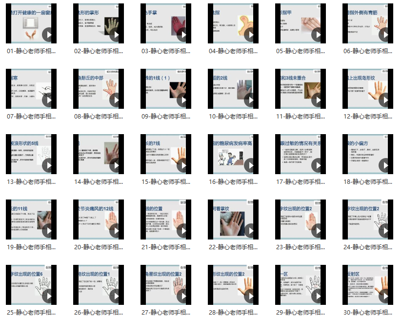 静心老师观手看健康课程 30集插图1 静心老师观手看健康课程 30集插图1