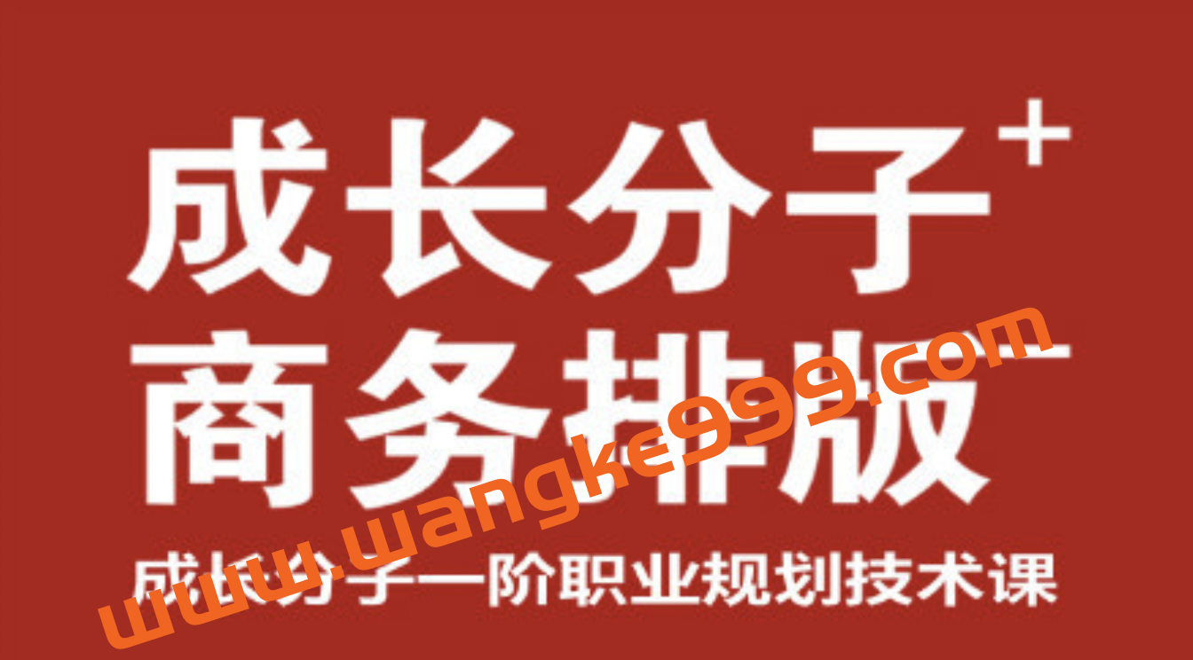 成长分子 商务排版:成长分子一阶职业规划技术课插图 成长分子 商务排版:成长分子一阶职业规划技术课插图