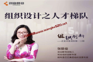 组织创新模块五·组织设计之人才梯队：创业酵母·张丽俊主讲，组织创新企业决策者的第一工程