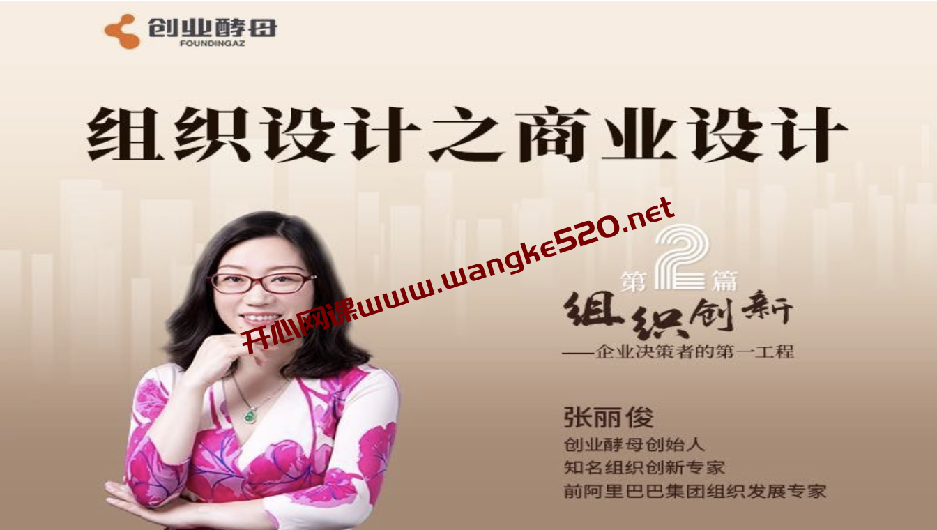 组织创新模块二·商业设计：创业酵母张丽俊&俞朝翎主讲，组织设计之商业设计插图