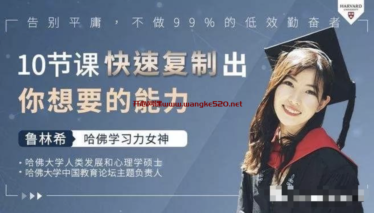 鲁林希《10节课快速复制出你想要的能力》：哈佛学习力女神，告别平庸，不做99%的低效勤奋者插图