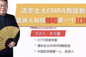 朱玉童·清华北大EMBA教授教你：普通人如何通过营销赚取第一个100万？