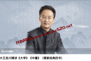 北大王岳川精讲《大学》《中庸》（儒家经典四书）