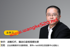 企业战略顾问·沈拓《快手：战略杠杆，撬动亿级短视频社群》