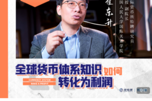 翟东升：人民币汇率与人民币国际化——全球货币体系知识如何转化为利润