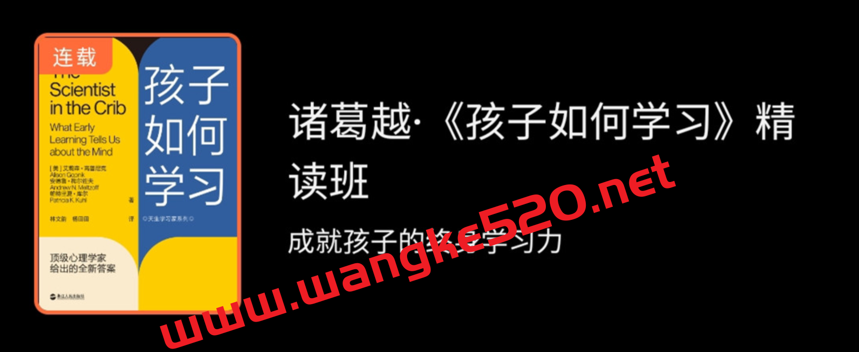 诸葛越·《孩子如何学习》精读班：成就孩子的终身学习力插图