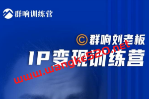 群响刘老板《IP变现训练营第6期》：IP变现模式打造+抖音精准获客+私域精细化经营