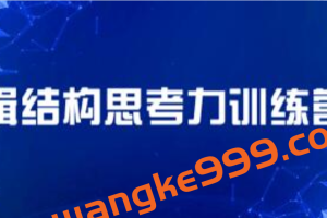 李忠秋《21天结构思考力训练营课程视频》透过结构看世界，洞悉事物本