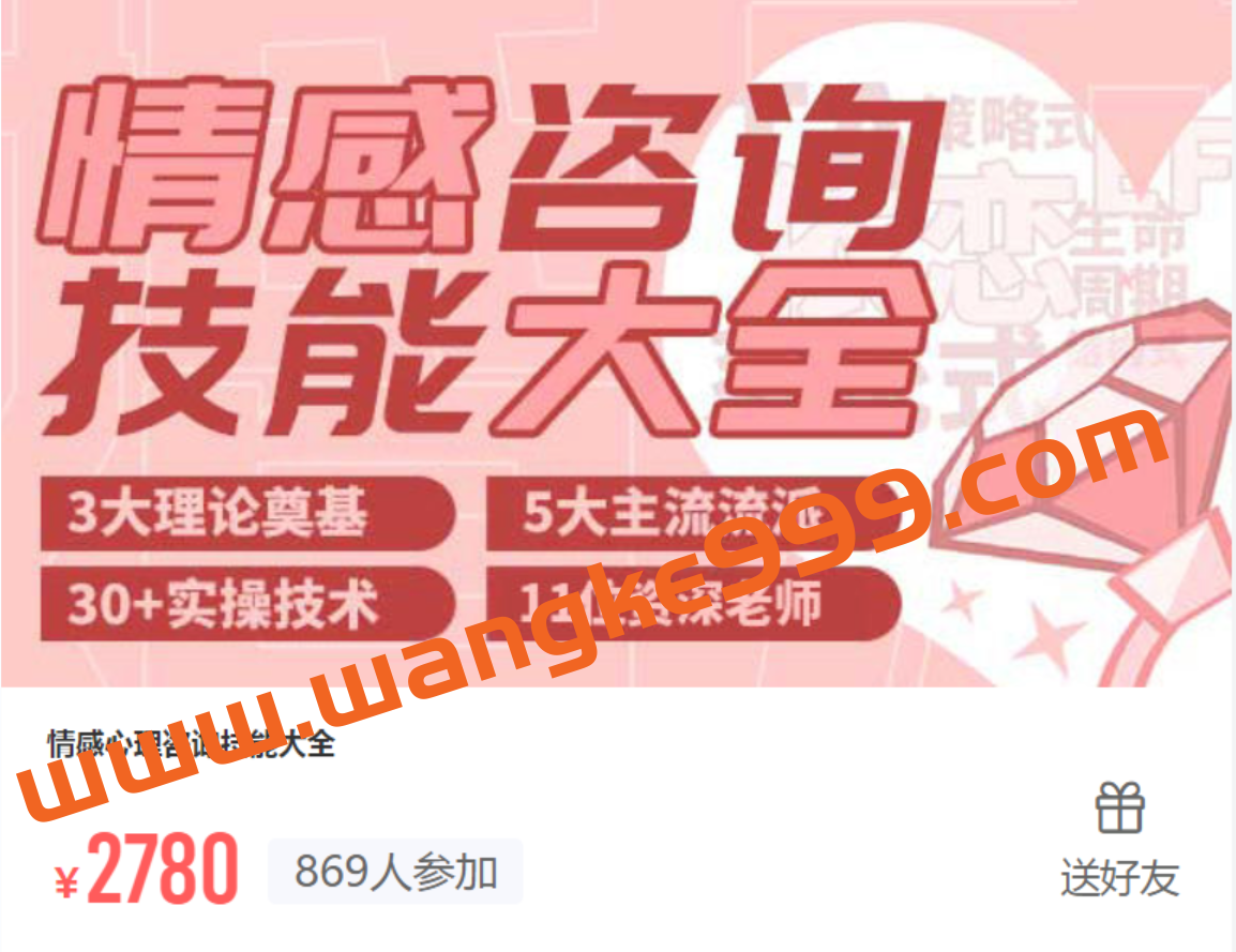 【众筹课】壹心理·婚姻情感家庭咨询技能大全：情感心理咨询技能大全插图