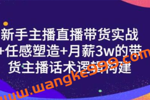 一群宝宝《新手主播直播带货实战》信任感塑造+月薪3W的带货主播话术逻辑构