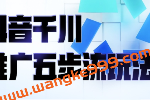 叮咚有课·抖音千川推广五步流玩法