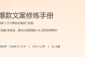 极客时间乐剑峰《爆款文案修炼手册》