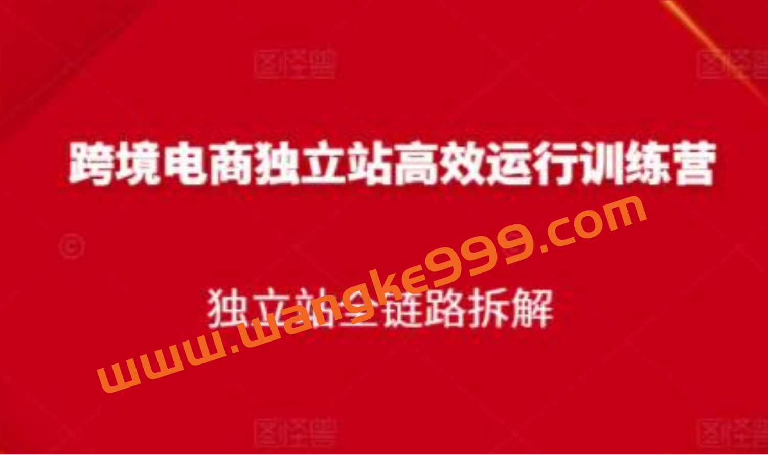 《跨境电商独立站高效运行训练营》独立站全链路拆解插图 《跨境电商独立站高效运行训练营》独立站全链路拆解插图