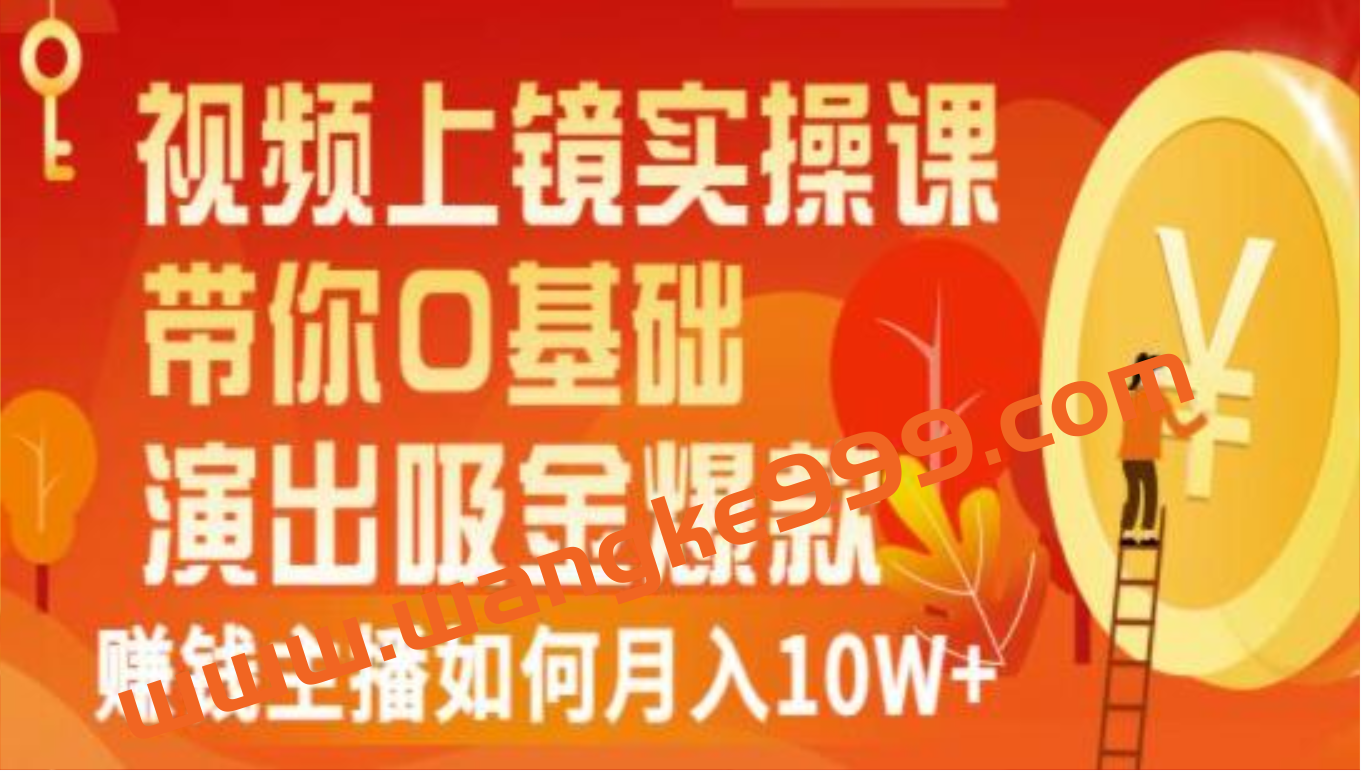《视频上镜实操课》带你0基础演出吸金爆款,赚钱主播如何月入10W+插图 《视频上镜实操课》带你0基础演出吸金爆款,赚钱主播如何月入10W+插图