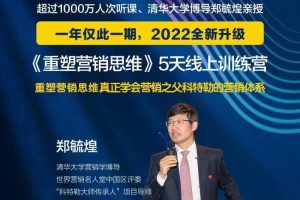 郑毓煌《重塑营销思维》5天线上训练营