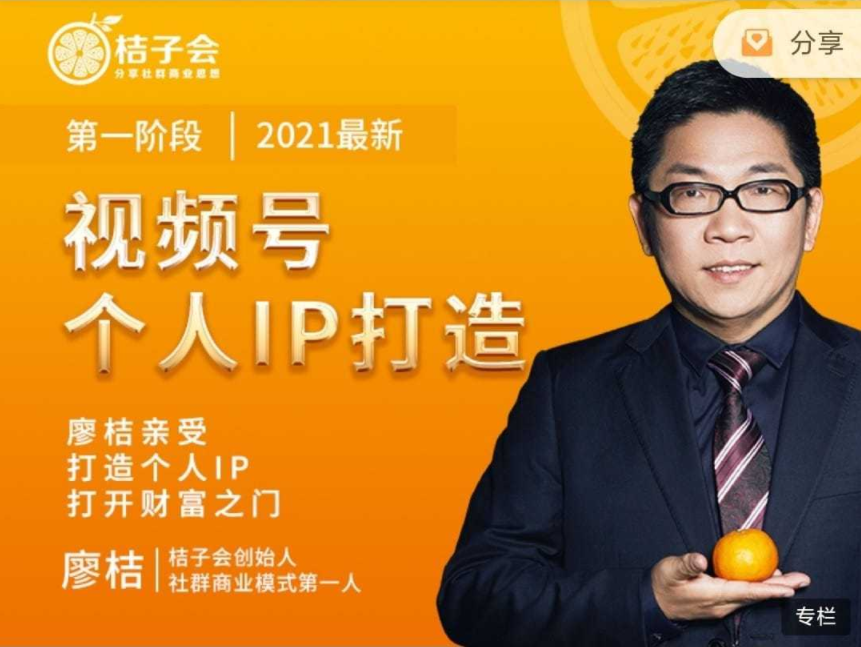 桔子会·廖桔亲授视频号个人IP打造：让赚钱变得更简单，打开财富之门插图