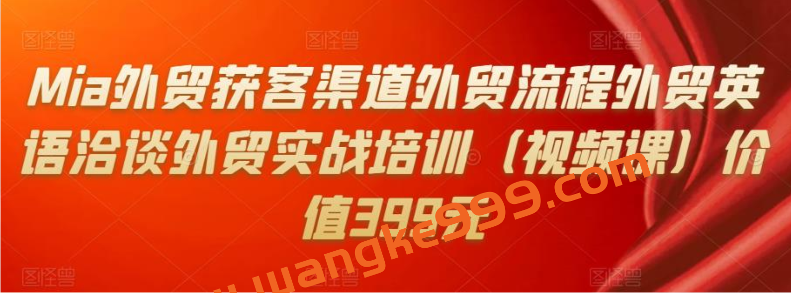Mia外贸获客渠道外贸流程外贸英语洽谈外贸实战培训（视频课）价值399元插图