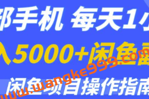 一部手机，每天1小时，月入5000+的闲鱼副业项目操作指南