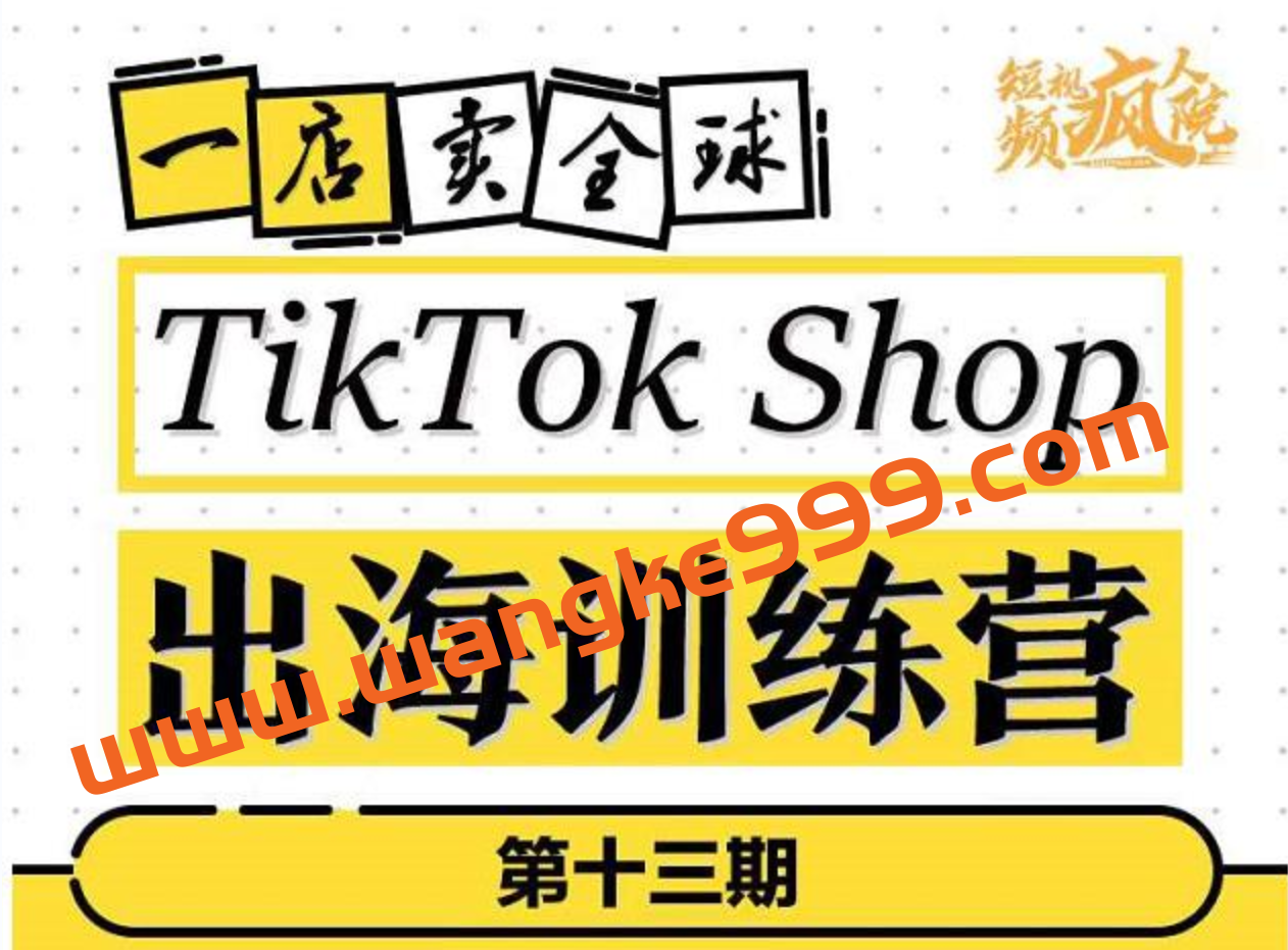 TikTokShop出海训练营（第十三期），打开全球流量新思维，出海抢占全球新流量，一店卖全球插图