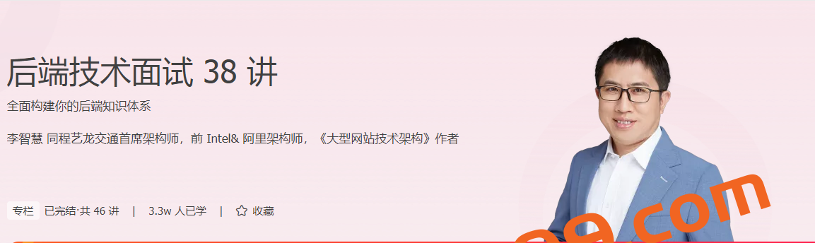李智慧后端技术面试38讲，全面构建你的后端知识体系插图