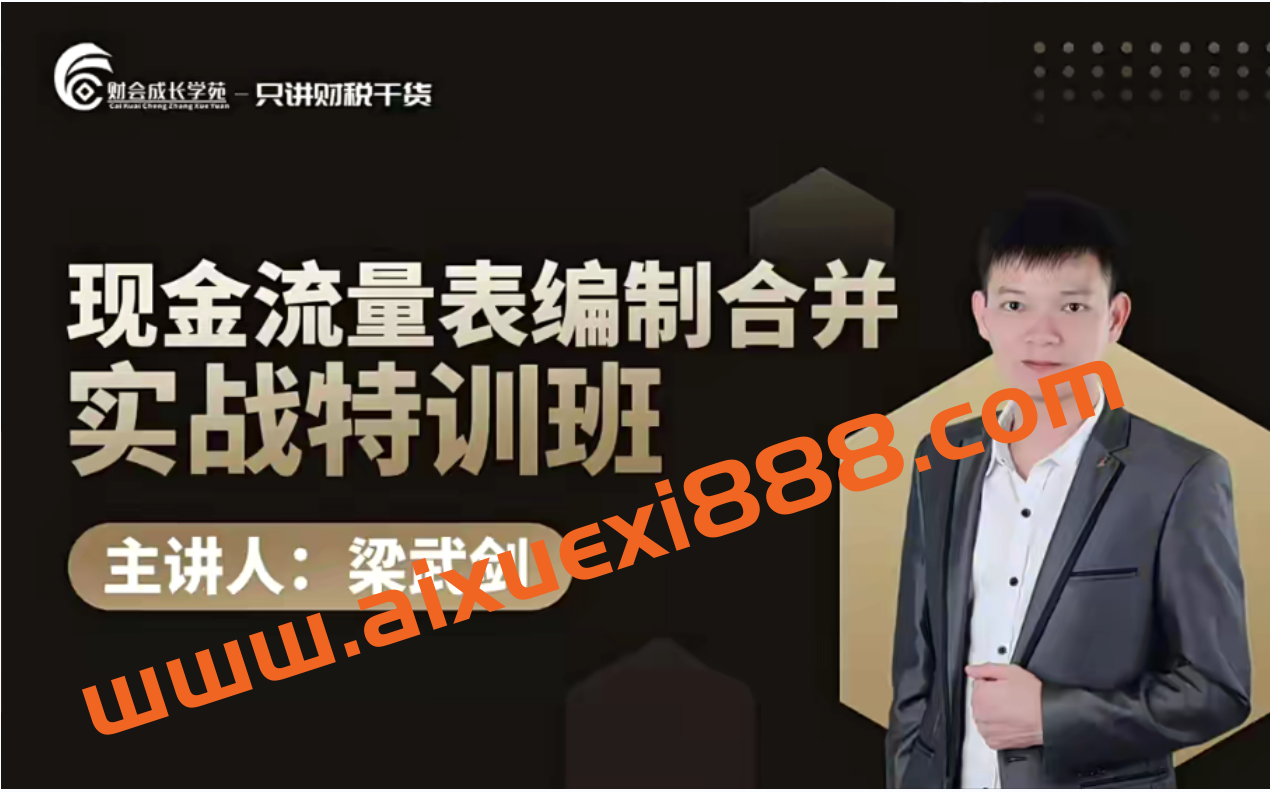 【梁武剑】现金流量表编制合并实战特训营课程插图 【梁武剑】现金流量表编制合并实战特训营课程插图