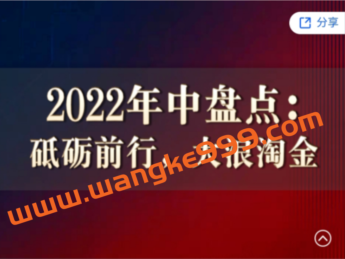 徐远·2022年中盘点：砥砺前行，大浪淘金（2022-08-04直播）插图