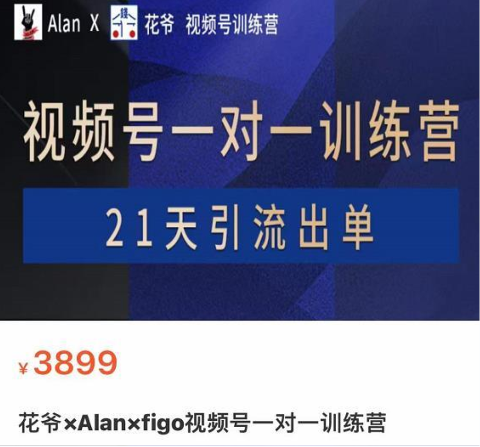 花爷Alan视频号训练营,四大变现新方向,21天引流出单插图 花爷Alan视频号训练营,四大变现新方向,21天引流出单插图
