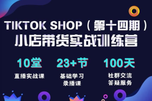 李社长《TikTok Shop 全球店带货训练营第14期》助力布局TikTok电商赚美金！