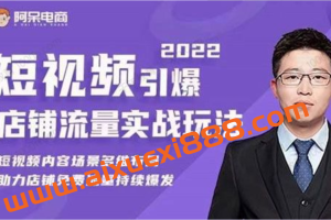 阿呆电商《2022淘宝短视频引爆店铺流量实战玩法》