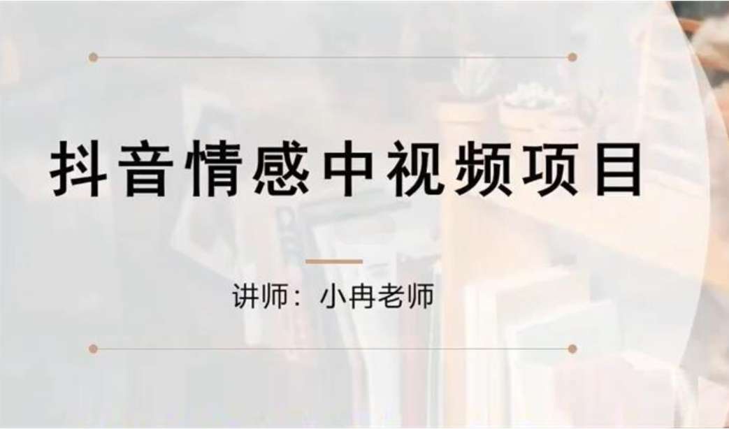 小冉《抖音情感中视频项目》插图
