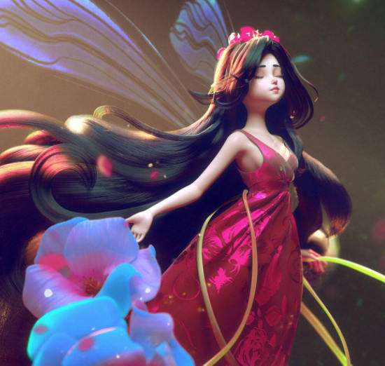 小花仙子风格化三维静帧全流程案例教学zbrush课程插图