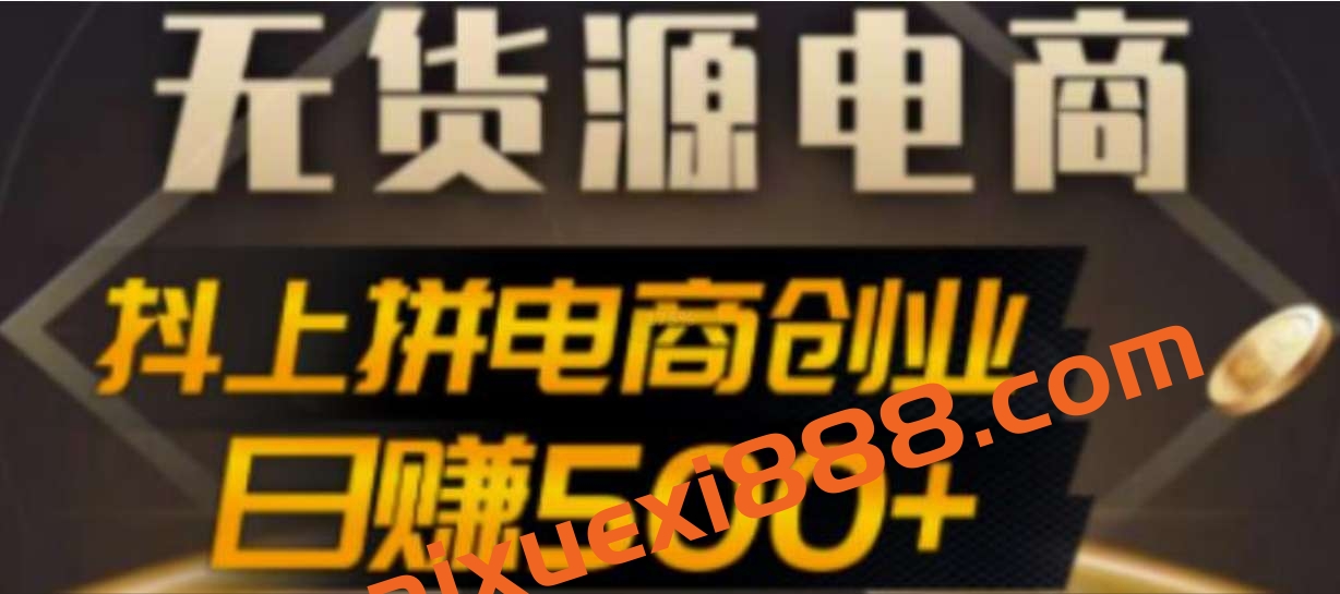 抖上拼无货源电商创业项目、外面收费12800插图