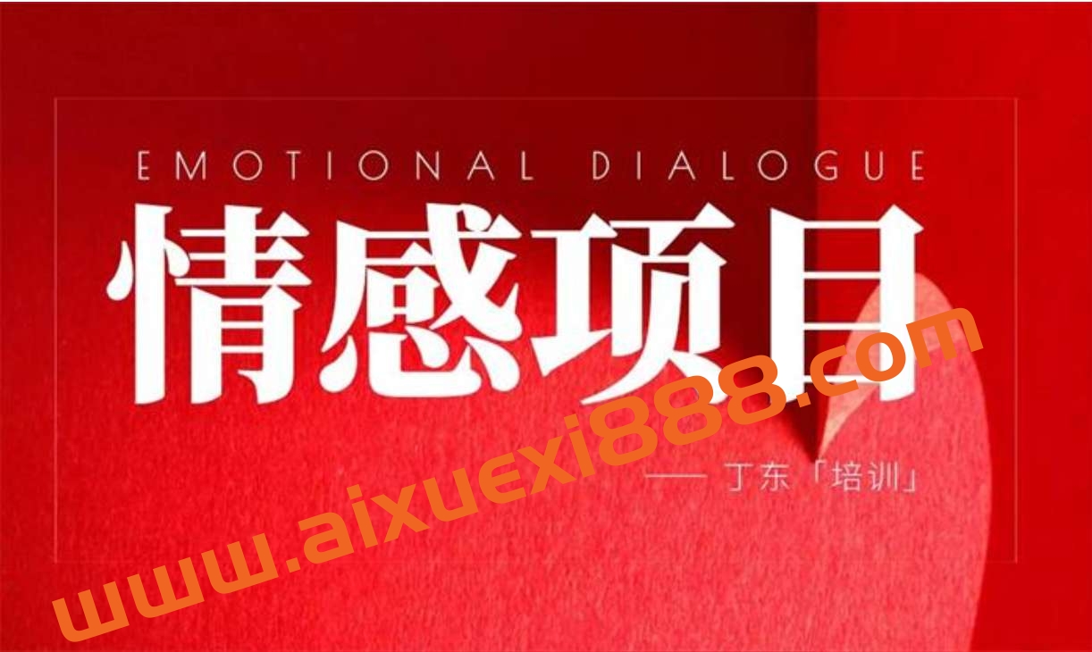 丁东《抖音短视频情感项目培训》插图