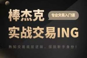 杰克交易学院JTA：棒杰克实战交易ING