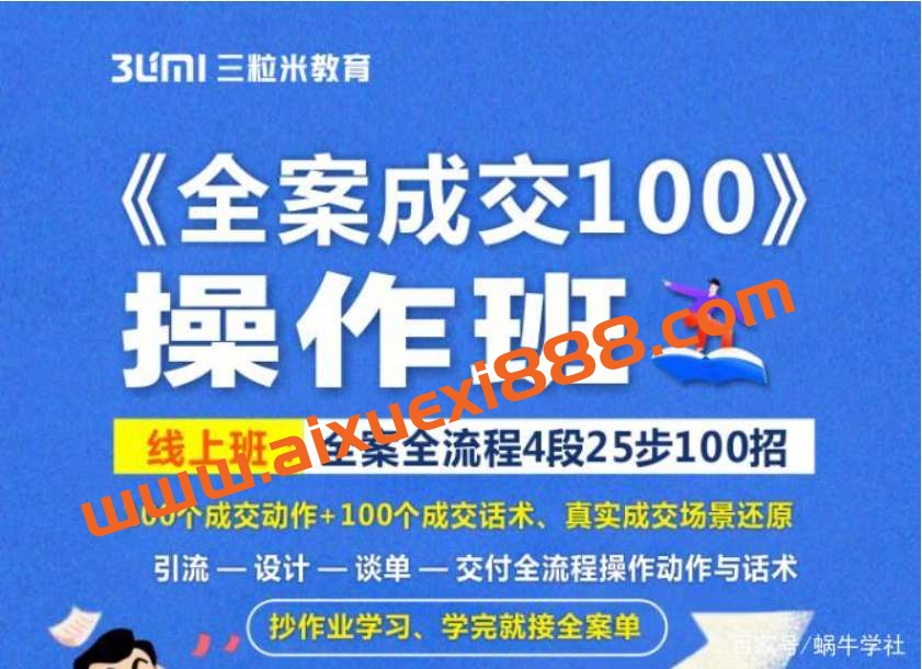 三粒米《全案成交100》：全案全流程4段25步100招，操作班插图