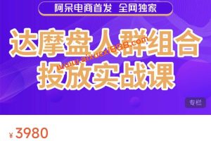 阿呆电商《达摩盘人群组合投放实战课》选择高价值消费群
