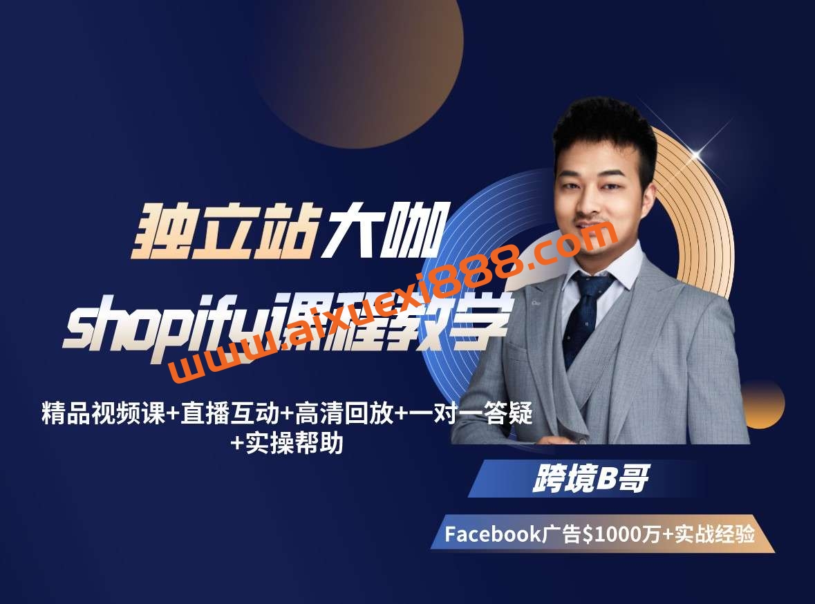 跨境B哥《shopify独立站运营课》插图