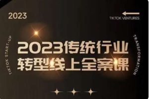 数据哥《2023传统行业转型线上全案课》