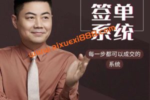 小伟老师步步绝杀签单系统（34讲）