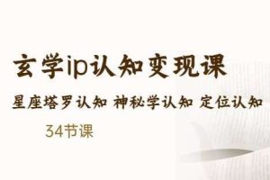 吴金宸玄学ip认知变现课 星座塔罗认知 神秘学认知 定位认知 (34节课) 售价2890元