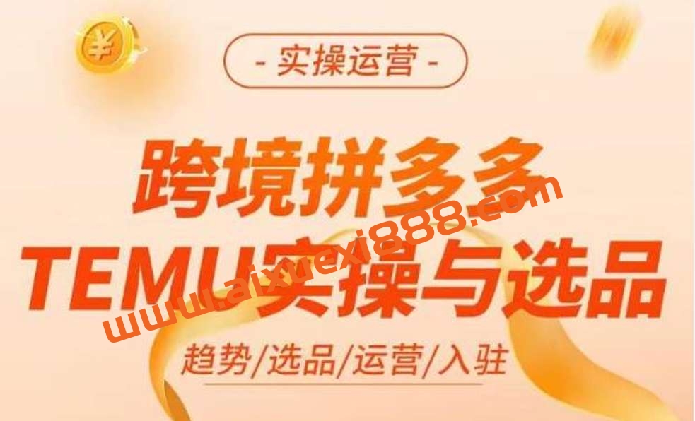跨境拼多多TEMU实操与选品，​掌握平台运营方法技巧，选品避坑12条标准插图