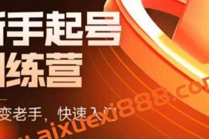 抖音电商新手起号训练营，菜鸟变老手，快速入门，新手商家超全入门课程大全