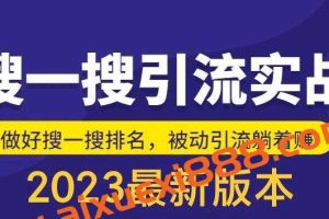 外面收费980的最新公众号搜一搜引流实训课，日引200+