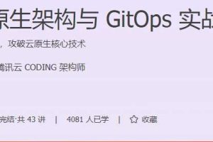 王炜：云原生架构与 GitOps 实战 即学即用，攻破云原生核心技术