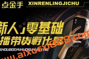 2023点金手·新人零基础手播带货孵化营：账号运营篇+主播话术篇+数据流量篇等