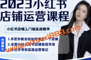 陶金金·2023小红书店铺运营课，小红书店铺入门实战教学