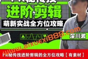 PR进阶剪辑培训班，让你快速成为剪辑大师12节视频课程+素材