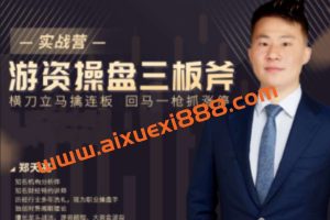 【郑天亮】游资操盘三板斧实战营 股票视频教程25集