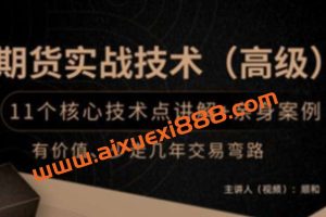 顺和博士-期货实战精华技术 （高级）