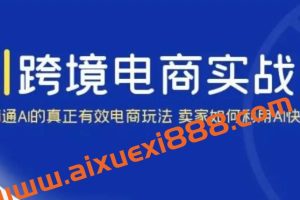 AI·跨境电商实操营：0-1精通Al的真正有效电商玩法 卖家如何利用Al快速超车